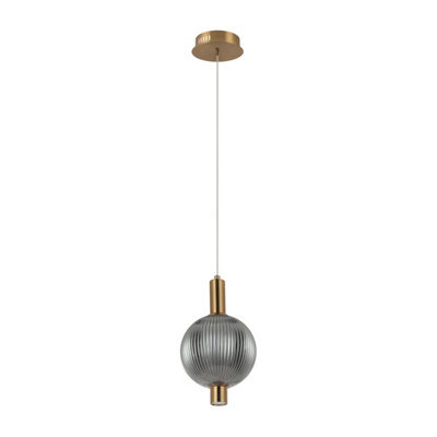 Luminosa Lighting Luminosa Lenti Slim Pendant Ceiling Light Brass 3000K Warm White 1Xled - image 1