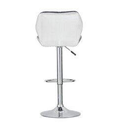 Neel Blue Modern Swivel Bar Stool, Adjustable Height Faux Leather Breakfast Modern Chair, Black - thumbnail 3
