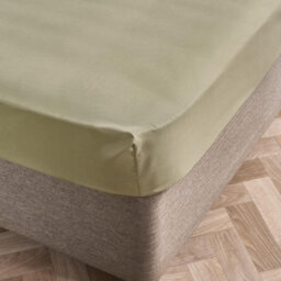 Ohs Ultra Soft Microfibre Plain Fitted Bed Sheet, Sage - Double - thumbnail 2