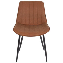 Beliani Set Of 2 Dining Chairs Dubrovnik Faux Leather Brown - thumbnail 5