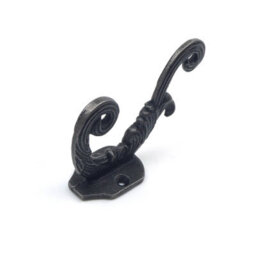 Oakcrafts - Antique Cast Iron Hat And Coat Hook Majestic Swirl - Pack Of 4 - thumbnail 4
