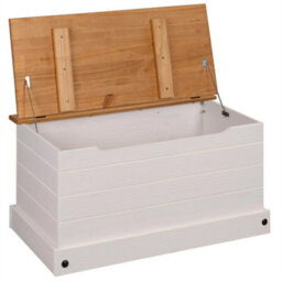 White Pine Blanket Box Storage Ottoman - thumbnail 2
