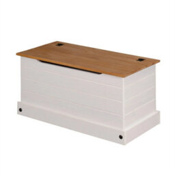 White Pine Blanket Box Storage Ottoman - thumbnail 3