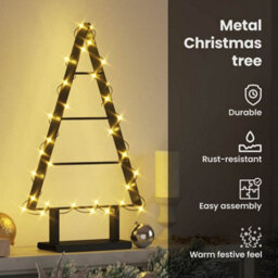 Vidaxl Metal Christmas Tree With Stand Black 60 Cm Steel - thumbnail 7