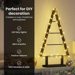 Vidaxl Metal Christmas Tree With Stand Black 60 Cm Steel - thumbnail 9