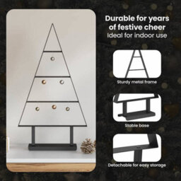 Vidaxl Metal Christmas Tree With Stand Black 60 Cm Steel - thumbnail 8