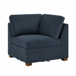 Xample Thomasville Tisdale Blue Fabric Corner Chair, Modular Seating, Pocket Coil Cushions, Removable Back Cushions, Solid Wood Legs - thumbnail 5