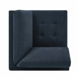 Xample Thomasville Tisdale Blue Fabric Corner Chair, Modular Seating, Pocket Coil Cushions, Removable Back Cushions, Solid Wood Legs - thumbnail 4