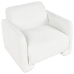 Beliani  Armchair Saland Fabric White - thumbnail 6