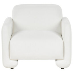 Beliani  Armchair Saland Fabric White - thumbnail 4