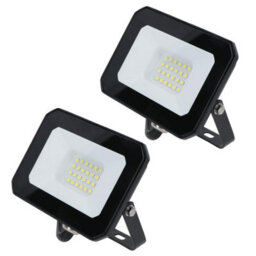 AB Tools 20 Watt Led Mini Floodlight Garden Lighting 1600 Lumens Ip65 + Bracket 2Pc - thumbnail 1