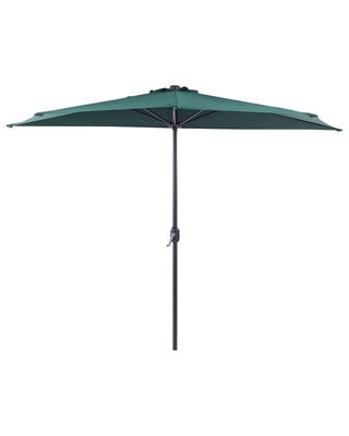 Beliani 2.7M Half-Round Balcony Parasol Green - Space-Saving D-Shaped Canopy - image 1