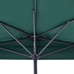 Beliani 2.7M Half-Round Balcony Parasol Green - Space-Saving D-Shaped Canopy - thumbnail 5