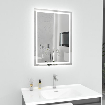 T&k Bathroom Led Mirror 80X60Cm, Anti-Fog, 3-Colours Dimmable, Adjustable Brightness, Touch Control&memory Function - image 1