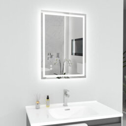 T&k Bathroom Led Mirror 80X60Cm, Anti-Fog, 3-Colours Dimmable, Adjustable Brightness, Touch Control&memory Function - thumbnail 1