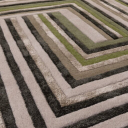 Forest Striped Wool Luxurious ,handmade Modern Abstract Optical/ (3D) For Living Room And Bedroom-160Cm X 230Cm - thumbnail 2