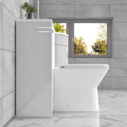 Nes Home Hurdley 1100mm Right Hand Sink White Combination Vanity Unit With Btw Toilet - thumbnail 3