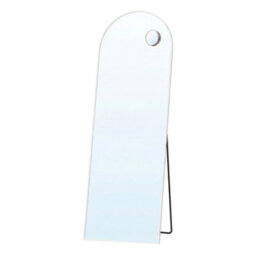 LEDREM Arched Full-Length Standing Mirror With Magnifying Mirror, Tempered Glass, 160 X 50 Cm, White - thumbnail 3