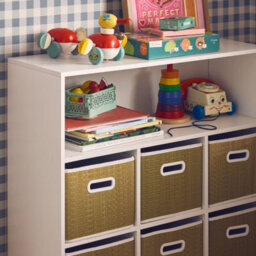 Sweeek - Children's Storage Unit With 6 Plant Fibre Baskets Camille Natural 129.5X72.2X70 Cm - thumbnail 6