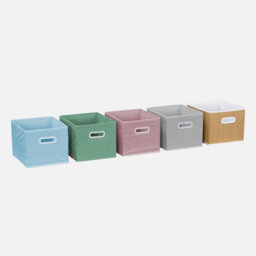 Sweeek - Children's Storage Unit With 6 Plant Fibre Baskets Camille Natural 129.5X72.2X70 Cm - thumbnail 4