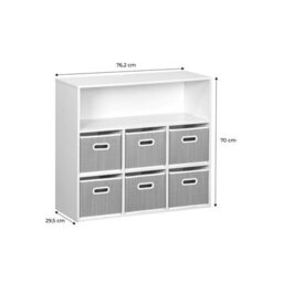 Sweeek - Children's Storage Unit With 6 Plant Fibre Baskets Camille Natural 129.5X72.2X70 Cm - thumbnail 7