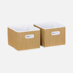 Sweeek - Children's Storage Unit With 6 Plant Fibre Baskets Camille Natural 129.5X72.2X70 Cm - thumbnail 3