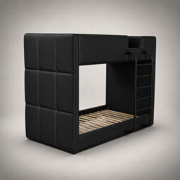 Harmin Modern Black Faux Leather Single Bunk Bed Stylish, Space Saving And Durable - thumbnail 9