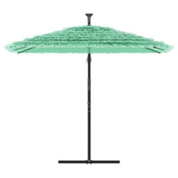 Berkfield Garden Parasol With Steel Pole Green 246X246X230 Cm - thumbnail 3