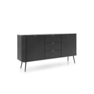 Arte Sophisticated Zova Sideboard Cabinet H870mm W1680mm D390mm In Midnight Black - Luxurious Storage Marvel - image 1