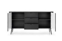Arte Sophisticated Zova Sideboard Cabinet H870mm W1680mm D390mm In Midnight Black - Luxurious Storage Marvel - thumbnail 2