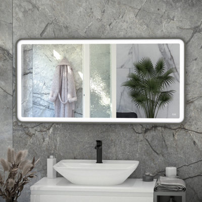 RAK Ceramics Rak Picture Soft 1000X600mm Rectangular Led Illuminated Bathroom Mirror With Touch Sensor & Demister - image 1