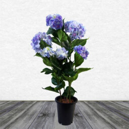 Leaf Faux Hydrangea Flowering Plant Blue - thumbnail 1
