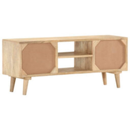 Berkfield Rustic Tv Cabinet 110X30X45 Cm Solid Mango Wood - thumbnail 4
