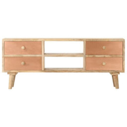 Berkfield Rustic Tv Cabinet 110X30X45 Cm Solid Mango Wood - thumbnail 1