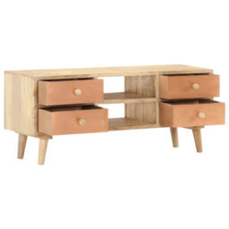Berkfield Rustic Tv Cabinet 110X30X45 Cm Solid Mango Wood - thumbnail 3