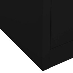 Berkfield Durable Office Cabinet Black 90X40X102 Cm Steel - thumbnail 9