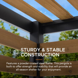 Sunjoy Outdoor Steel Pergola Marao - 313Cm X 191Cm - thumbnail 3
