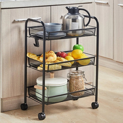 3 Tier Storage Trolley Cart On Wheels Kitchen Space Rack - image 1