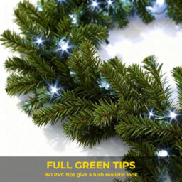Shatchi 2M Prelit Imperial Pine Green W/cool White Leds Christmas Christmas Garland - thumbnail 4