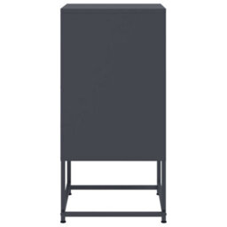 Berkfield Bedside Cabinets 2 Pcs Anthracite 36X39X78 Cm Steel - thumbnail 7