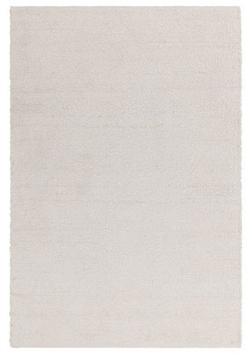 Cream Plain Handmade 4mm Thick Anti-Shed Rug For Bedroom, Dining Room, Stain-Resistant Modern Area Rug,-160Cm X 230Cm - image 1