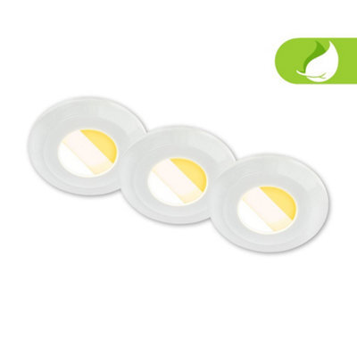 Briloner Led Downlights Set 3X Recessed Lights 4.9W Dimmable Cct Ip44 9Cm White Eco Frame - image 1