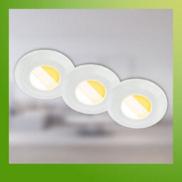 Briloner Led Downlights Set 3X Recessed Lights 4.9W Dimmable Cct Ip44 9Cm White Eco Frame - thumbnail 3