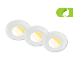 Briloner Led Downlights Set 3X Recessed Lights 4.9W Dimmable Cct Ip44 9Cm White Eco Frame - thumbnail 1