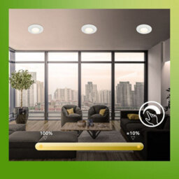 Briloner Led Downlights Set 3X Recessed Lights 4.9W Dimmable Cct Ip44 9Cm White Eco Frame - thumbnail 8