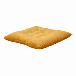 Thehotsale Corduroy Set Of 4 Comfortable Square Chair Cushions Reversible Indoor And Outdoor Yellow 40Cm(W) X 40Cm(D) - thumbnail 6