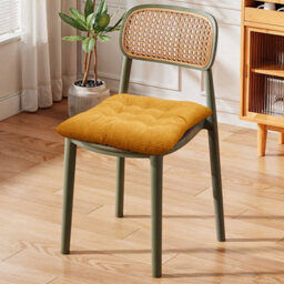 Thehotsale Corduroy Set Of 4 Comfortable Square Chair Cushions Reversible Indoor And Outdoor Yellow 40Cm(W) X 40Cm(D) - thumbnail 3
