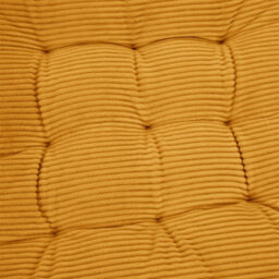 Thehotsale Corduroy Set Of 4 Comfortable Square Chair Cushions Reversible Indoor And Outdoor Yellow 40Cm(W) X 40Cm(D) - thumbnail 8