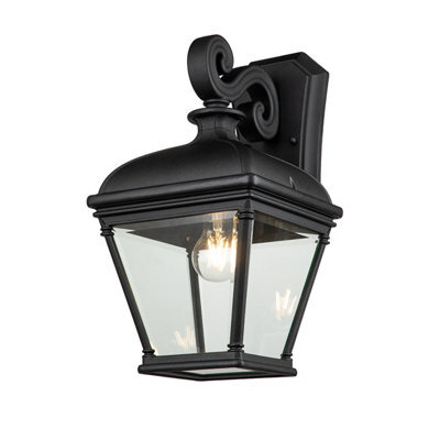 Luminosa Lighting Elstead Bayview Outdoor Wall Lantern Black, Ip44