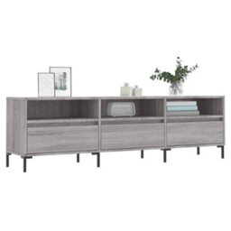 Berkfield Tv Cabinet Grey Sonoma 150X30X44.5 Cm Engineered Wood - thumbnail 3